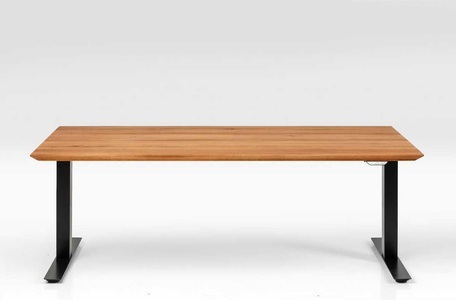 Kare Design, Schreibtisch Office Symphony Eiche schwarz 200x100, Schreibtisch Office Symphony höhenverstellbar Eiche schwarz 200x100