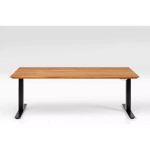 Kare Design, Schreibtisch Office Symphony Eiche schwarz 200x100, Schreibtisch Office Symphony höhenverstellbar Eiche schwarz 200x100