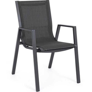 mutoni lifestyle, Gartenstuhl Pelagius mit Armlehne anthrazit, Gartenstuhl Pelagius mit Armlehne anthrazit