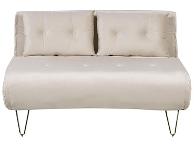 Beliani, 2 Sitzer Sofa aus Samtstoff Glamourös VESTFOLD 2 Sitzer Sofa aus Samtstoff Glamourös VESTFOLD, Beliani - 2 Sitzer Sofa aus Samtstoff Glamourös VESTFOLD, One Size, Baumnuss