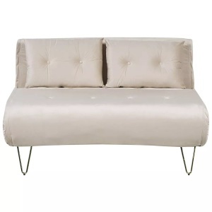 Beliani, 2 Sitzer Sofa aus Samtstoff Glamourös VESTFOLD 2 Sitzer Sofa aus Samtstoff Glamourös VESTFOLD, Beliani - 2 Sitzer Sofa aus Samtstoff Glamourös VESTFOLD, One Size, Baumnuss