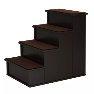 Northio, Northio - Haustiertreppe Hundetreppe/Katzentreppe mit Teppich, Einstiegshilfe, MDF, Dunkelbraun, 40x59x54,2cm, One Size, Northio - Haustiertreppe Hundetreppe/Katzentreppe mit Teppich, Einstiegshilfe, MDF, Dunkelbraun, 40x59x54,2cm, One Size
