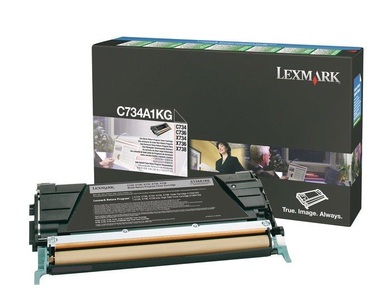 Lexmark, Lexmark schwarz Toner-Modul, Lexmark Toner, schwarz, Prebate, C734A1KG, (8'000 Seiten)