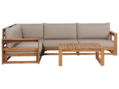Beliani, Beliani Lounge Set FSC-Holz braun TIMOR, 