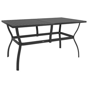 vidaXL, vidaXL Gartentisch Anthrazit 140x80x72 cm Stahl, vidaXL Gartentisch Anthrazit 140x80x72 cm Stahl