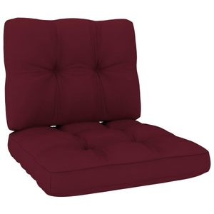 vidaXL, vidaXL Palettensofa-Kissen 2 Stk. Weinrot, 