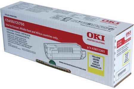 OKI, Original Tintenpatrone gelb OKI 43872305, Toner Gelb 43872305