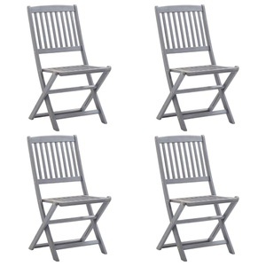 vidaXL, vidaXL Klappbare Gartenstühle 4 Stk. Massivholz Akazie, vidaXL Klappbare Gartenstühle 4 Stk. Massivholz Akazie