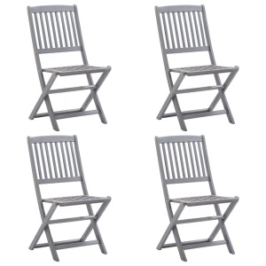vidaXL, vidaXL Klappbare Gartenstühle 4 Stk. Massivholz Akazie, vidaXL Klappbare Gartenstühle 4 Stk. Massivholz Akazie