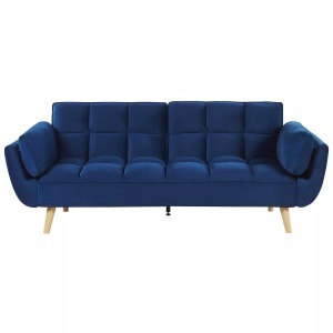Beliani, Schlafcouch aus Samtstoff Retro ASBY Schlafcouch aus Samtstoff Retro ASBY, 