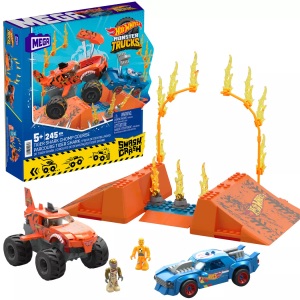 Hot Wheels, Monster Trucks Tiger Shark Crash Wettkampf, Spielfahrzeug, Monster Trucks Tiger Shark Crash Wettkampf, Spielfahrzeug