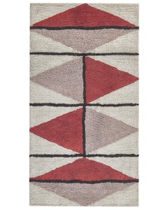 Beliani, Teppich aus Baumwolle Modern PURNIA Teppich aus Baumwolle Modern PURNIA, Beliani - Teppich aus Baumwolle Modern PURNIA, 80X150CM, Baumnuss