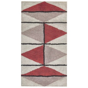 Beliani, Teppich aus Baumwolle Modern PURNIA Teppich aus Baumwolle Modern PURNIA, Beliani - Teppich aus Baumwolle Modern PURNIA, 80X150CM, Baumnuss