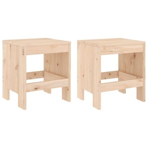 vidaXL, vidaXL Gartenhocker 2 Stk. 40x36x45 cm Massivholz Kiefer, vidaXL Gartenhocker 2 Stk. 40x36x45 cm Massivholz Kiefer