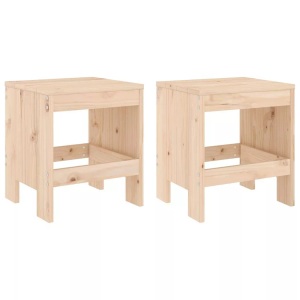 vidaXL, vidaXL Gartenhocker 2 Stk. 40x36x45 cm Massivholz Kiefer, vidaXL Gartenhocker 2 Stk. 40x36x45 cm Massivholz Kiefer