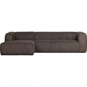 mutoni living, Ecksofa Bean links Ribcord grob Mud, Ecksofa Bean links Ribcord grob Mud 305x175