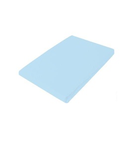 undefined, Satin-Fixleintuch aus gekämmter Baumwollte, in leuchtenden Farben, Fixleintuch Uni Blau Baumwolle 180 cm 200 cm