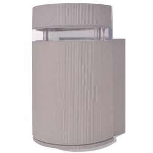Diverse Hardware, Outdoor halbzylindrische Wandleuchte grau Aluminium