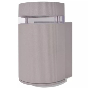 Diverse Hardware, Outdoor halbzylindrische Wandleuchte grau Aluminium