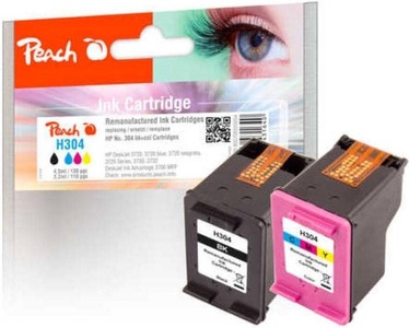 Peach, Peach Spar Pack Druckköpfe kompatibel zu HP No. 304, Peach HP 304 2 Druckköpfe (bk, col) ersetzt HP No. 304, N9K06AE, N9K05AE für z.B. HP DeskJet 3720, HP DeskJet 3750, HP DeskJet 3730, HP DeskJet 3732