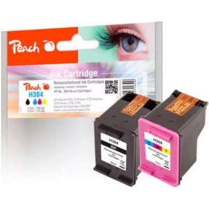 Peach, Peach Spar Pack Druckköpfe kompatibel zu HP No. 304, Peach HP 304 2 Druckköpfe (bk, col) ersetzt HP No. 304, N9K06AE, N9K05AE für z.B. HP DeskJet 3720, HP DeskJet 3750, HP DeskJet 3730, HP DeskJet 3732