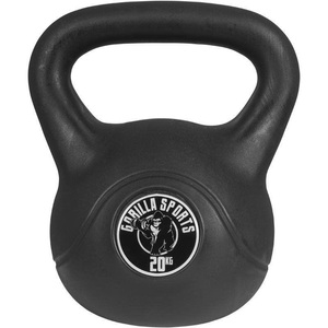 Gorilla sports, Kettlebell Kunststoff Unisex Schwarz 20kg, Gorilla Sports - Kettlebell Kunststoff, One Size, Schwarz