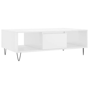 vidaXL, vidaXL Couchtisch Hochglanz-Weiß 104x60x35 cm Holzwerkstoff