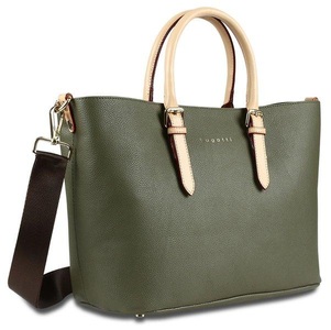 Bugatti, Bugatti - Leder-Shoppingtasche Ella M - Khaki, Bugatti - Shopper Ella M Olive, für Damen, Olivegrün, One Size