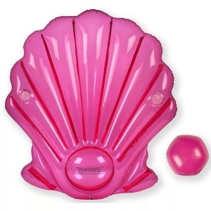 Yeaz, Yeaz - Luftmatratze Seashell - Rosa, YEAZ - GIANT SERIE SEASHELL Badeinsel pink brigth pink, One Size, Rosa