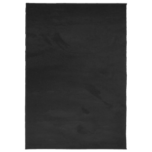 vidaXL, vidaXL Teppich OVIEDO Kurzflor Schwarz 140x200 cm