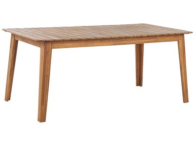 Beliani, Esstisch aus Akazienholz Rustikal FORNELLI Esstisch aus Akazienholz Rustikal FORNELLI, Beliani - Gartentisch aus Akazienholz Klassisch FORNELLI, One Size, Light Beige