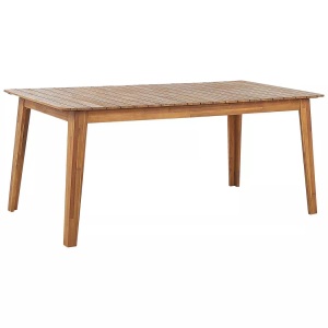 Beliani, Esstisch aus Akazienholz Rustikal FORNELLI Esstisch aus Akazienholz Rustikal FORNELLI, Beliani - Gartentisch aus Akazienholz Klassisch FORNELLI, One Size, Light Beige
