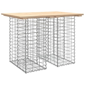 vidaXL, vidaXL Gartenbank aus Gabionen 100x70x72 cm Massivholz Kiefer, vidaXL Gartenbank aus Gabionen 100x70x72 cm Massivholz Kiefer