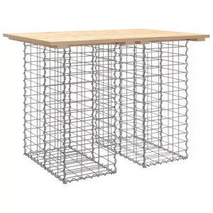 vidaXL, vidaXL Gartenbank aus Gabionen 100x70x72 cm Massivholz Kiefer, vidaXL Gartenbank aus Gabionen 100x70x72 cm Massivholz Kiefer