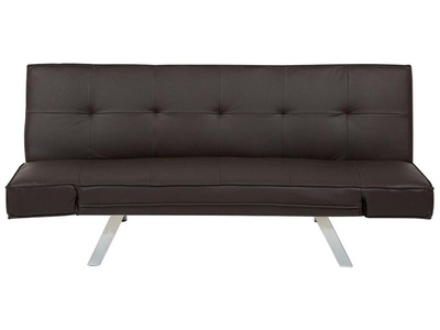 Beliani, Beliani Schlafsofa Kunstleder braun BRISTOL klein, 
