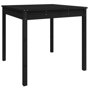vidaXL, vidaXL Gartentisch Schwarz 82,5x82,5x76 cm Massivholz Kiefer