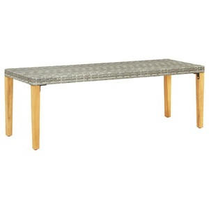 Diverse Hardware, Gartenbank 80 cm Poly Rattan Grau, vidaXL Gartenbank 80 cm Poly Rattan Grau