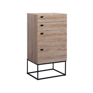 Beliani, Kommode Schrank Mit Schubladen Aus Faserplatte Modern Acra Unisex ONE SIZE, Beliani - Kommode mit 4 Schubladen aus Faserplatte Industriell ACRA, One Size, Light Beige