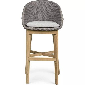 mutoni Garten Deluxe, Garten Barhocker Coachella mit Kissen Stone, Garten Barhocker Coachella mit Kissen Stone