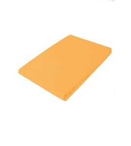 undefined, Satin-Fixleintuch aus gekämmter Baumwollte, in leuchtenden Farben, Fixleintuch Uni Orange Baumwolle 140 cm 200 cm