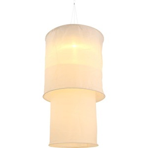 Globo, LED-Solar-Hängeleuchte 33981 mit Leinenschirm, Solarleuchte Leinen weiss 11xLED