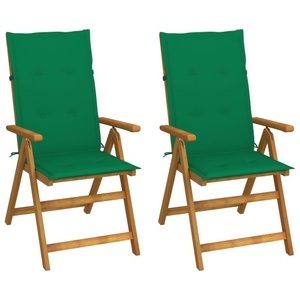 vidaXL, vidaXL Garten-Liegestühle 2 Stk. mit Kissen Akazie Massivholz, vidaXL Garten-Liegestühle 2 Stk. mit Kissen Akazie Massivholz