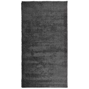 vidaXL, vidaXL Teppich Shaggy Hochflor Modern Anthrazit 80x150 cm