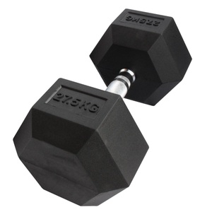 Gladiatorfit, GladiatorFit Sechseckige Hantel aus Gummi : 27.5 KG Hanteln, GladiatorFit - Sechseckige Hantel 