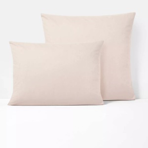 LA REDOUTE INTERIEURS, Unifarbener Kissenbezug Scenario, Baumwolle ohne Stehsaum, La Redoute Intérieurs - Kissenbezug Scenario aus Baumwolle, 63X63CM, Beige