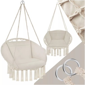 TecTake, Hängesessel Grazia Hängesessel Grazia, Tectake - Hängesessel Grazia, 1P, Beige