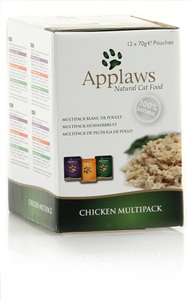 Applaws, Sparpaket 24 x 70 g Applaws Katzenfutter in Brühe - Hühnchenauswahl, Applaws Nassfutter Katze Adult Multipack Huhn Variation 12x70 g