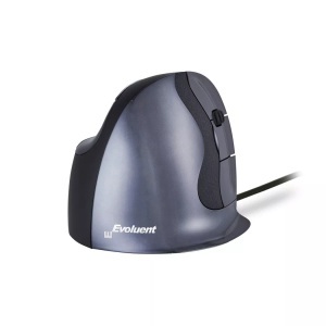 BakkerElkhuizen, BakkerElkhuizen Evoluent D Small USB-Maus Ergonomisch Anthrazit, BakkerElkhuizen - Evoluent D Maus Büro rechts USB Typ-A Laser 3200 DPI, Schwarz