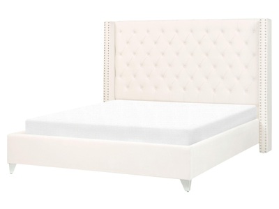 Beliani, Bett mit Lattenrost aus Samtstoff Klassisch LUBBON Bett mit Lattenrost aus Samtstoff Klassisch LUBBON