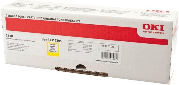 OKI, Original Tonerpatrone gelb OKI 44315305, Oki Toner, gelb, 44315305, (6'000 Seiten)